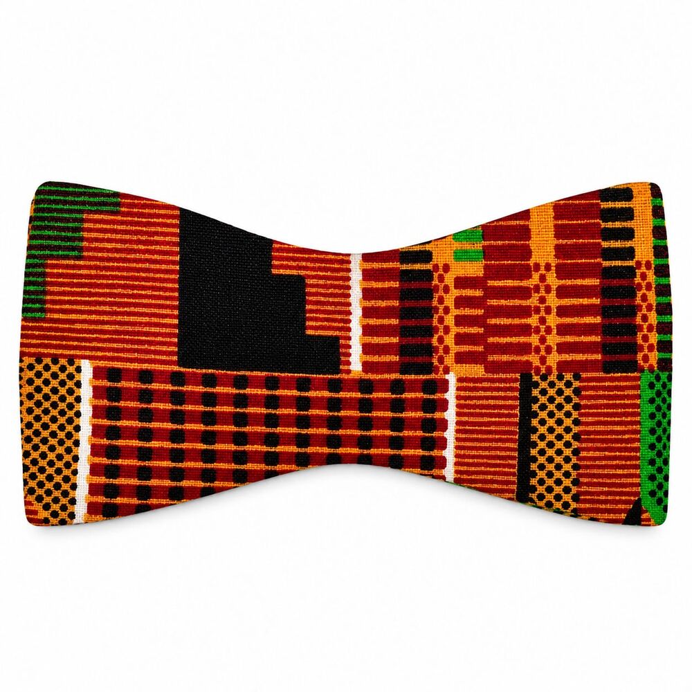 HandsomeJimmy Chicago Men’s African Print Adjustable Bow Tie Multicolor